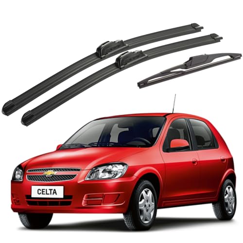 Jogo Palhetas Parabrisa Dianteiro/Traseiro Celta 2000-2016