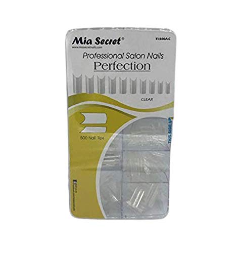 Mia Secret - Nail Tip Perfection Lot de 500 médiators transparents ou naturels (500 transparents) Cover