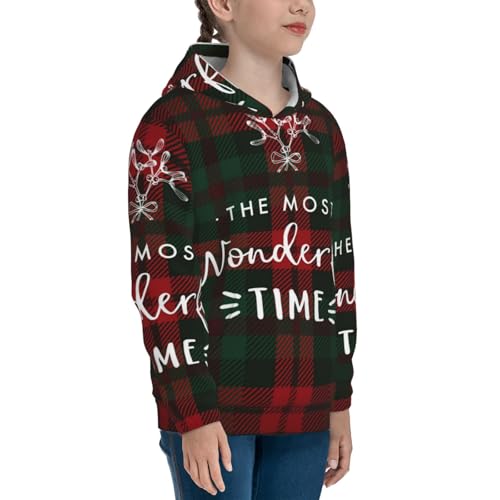 Wonderful Time Christmas Kids Pullover Hoodies Boys Sweatshirts Girls Athletic Clothes with Pocket3
