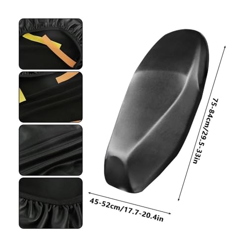Housse de selle moto universelle anti-déchirure en PU noir résistant