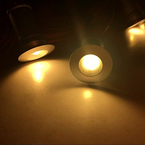 Aiboo Linkable Led Under Cabinet Lighting 12V Recessed Mini Downlights Spotlights Dimmable With Remote Control & Etl Listed Wall Plug For Cupboard Accent Lighting(Warm White,12 Lights) #TOP7