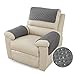 Fansu Funda para Reposabrazos de Sofá, Funda para Reposacabezas para Sillón Reclinable, Funda de Sillón Relax 1 Plaza con Bolsillos, Muebles Acolchado Antideslizante (1 Plaza,Gris Oscuro)