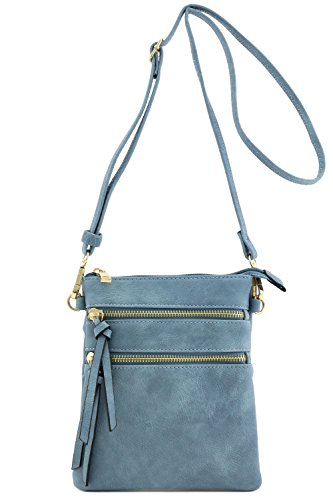 Functional Multi Pocket Crossbody Bag (Blue Grey)