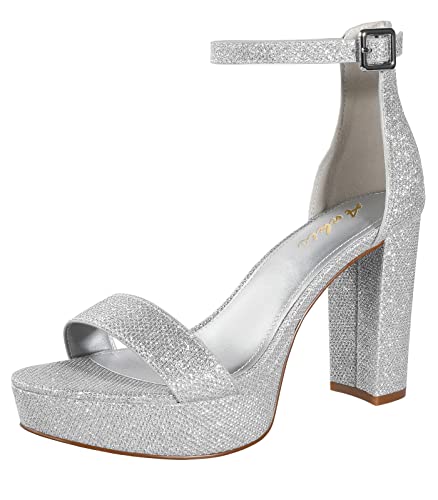 Ankis Platform Heels 4 Inches Chunky heels Sandals for Women Comfy...