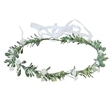 Vividsun Bridal Green Leaf Crown Bohemian Headpiece Floral Headband Photo Prop (leaf)