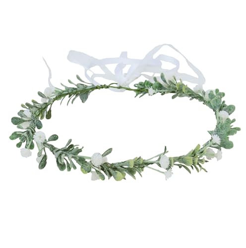 Vividsun Bridal Green Leaf Crown Bohemian Headpiece Floral Headband Photo Prop (leaf)