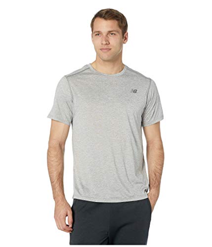 New Balance Men's Core Heathered Short Sleeve, Athletic Grey , Small #TOP14