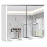 【Utiliza el espacio en la pared】Con el diseño único, este armario se conecta a la pared en el baño o encima del inodoro y utiliza bien el espacio. A diferencia de los muebles tradicionales en el suelo, este se cuelga y crea un ambiente fresco en la habitación.