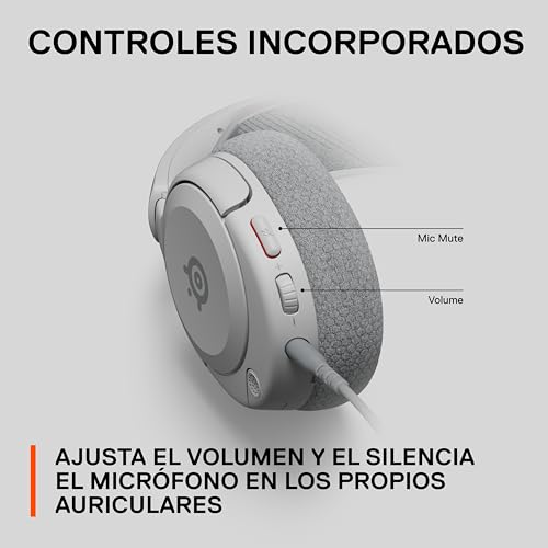 SteelSeries NEW Arctis Nova 1 Multi-System Gaming Headset — Hi-Fi Drivers — 360° Spatial Audio — Comfort Design — Durable — Ultra Lightweight — Noise-Cancelling Mic — PC, PS5/PS4, Switch, Xbox - White