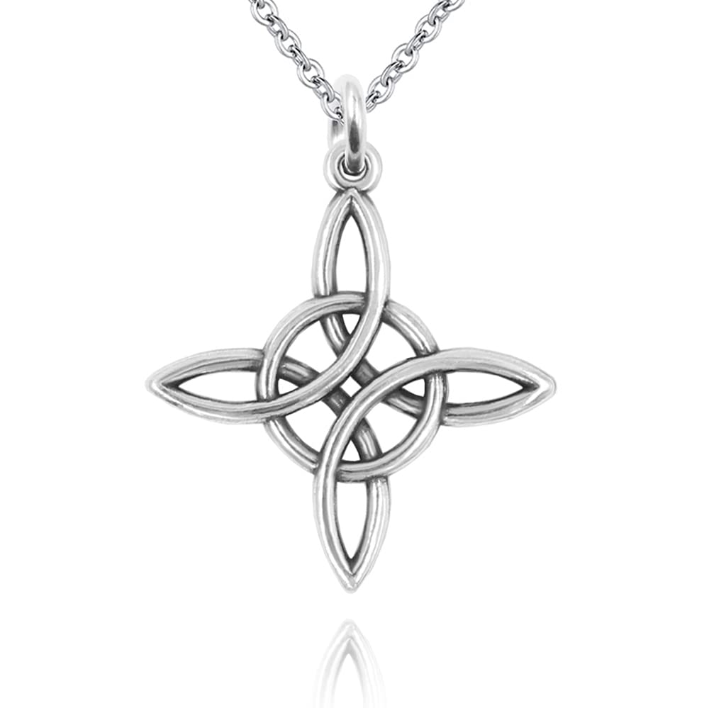 PassoCollar Nudo de Bruja en plata de 30mm con cadena - Este es un poderoso amuleto capaz de crear y repeler hechizos
