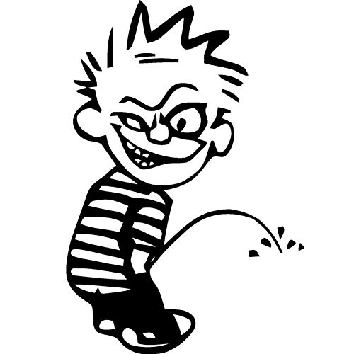 HYHYZ Adesivo9,5 Cm * 14,1 Cm Ragazzo Che Fa Pipì