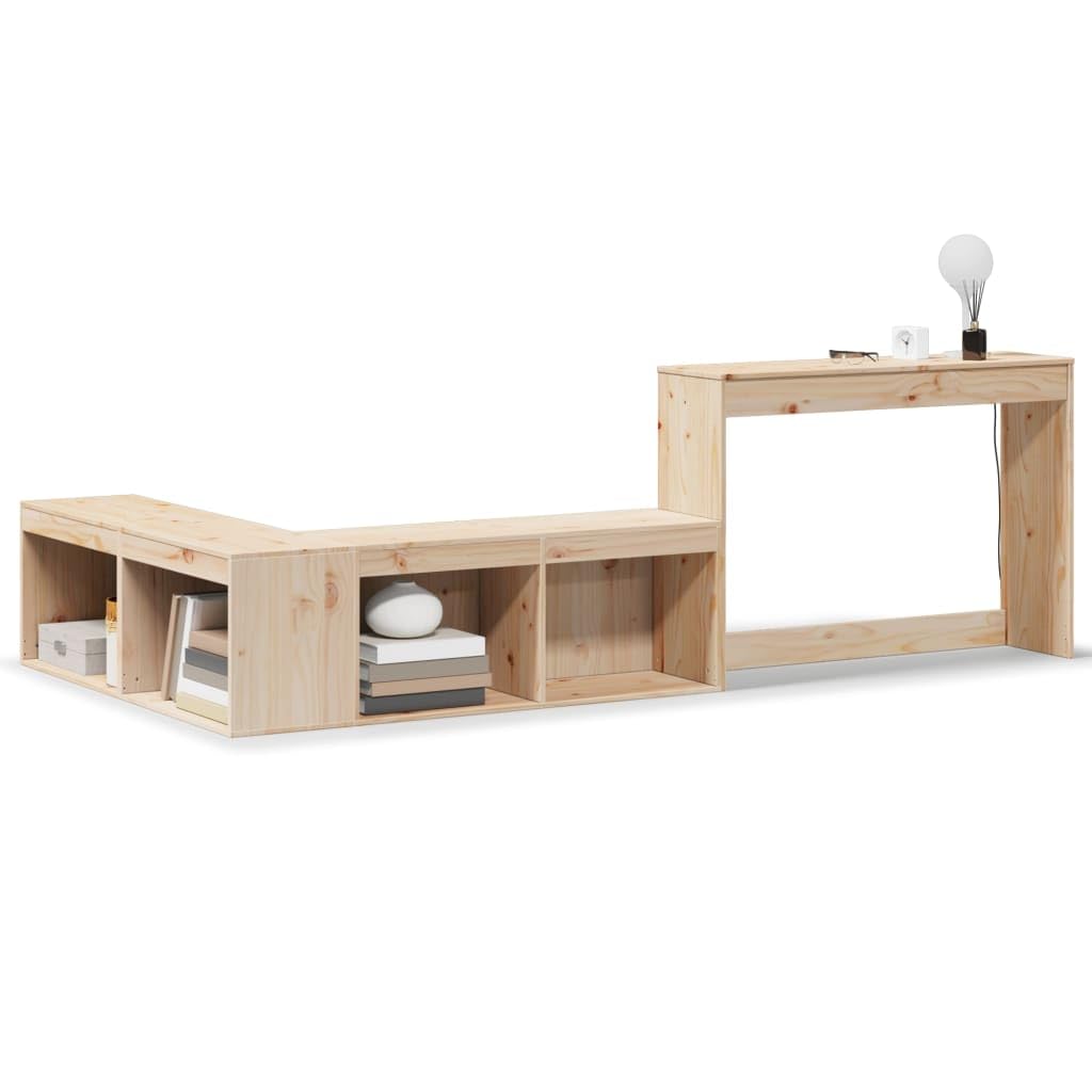 Table de chevet avec bureau meuble de rangement chambre L