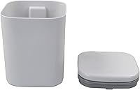 Vista 7 de Idomy Bote de basura pequeño de escritorio de 0.5 galones, mini cubo de basura, gris