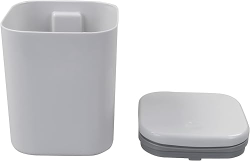 Miniatura 7 de Idomy Bote de basura pequeño de escritorio de 0.5 galones, mini cubo de basura, gris