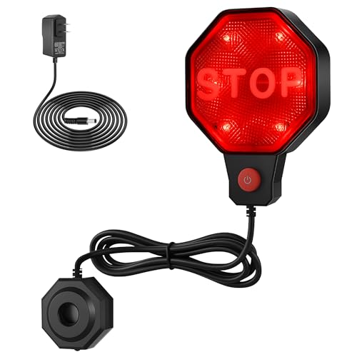 HappyAlley Garage Parking Sensor & Garage Parking Aid with LED Stop Light, Adjustable Ultrasonic Park Assistant for Car Stop Indicator with Red Yellow Green Display, 6"–6.5 ft(Black)