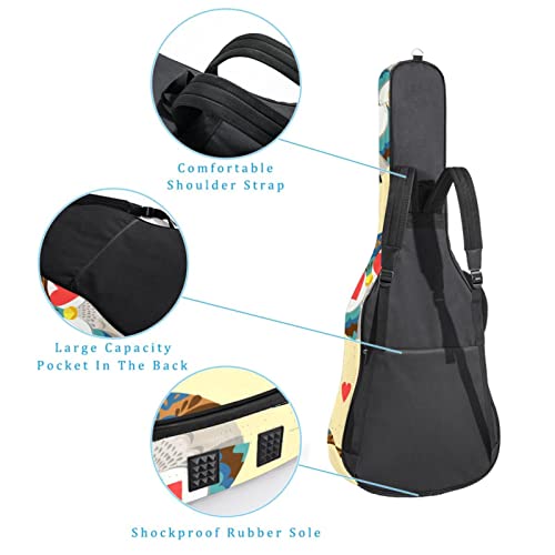Hondank Étui rembourré pour guitare acoustique classique Motif ballerines panda, Multicolore 05, 42.9×16.9×4.7 in… - Les Beatles, Paul McCartney, John Lennon, RIngo Starr, George Harrison Hondank Étui rembourré pour guitare acoustique classique Motif ballerines panda, Multicolore 05, 42.9x16.9x4.7 in… – Image 4