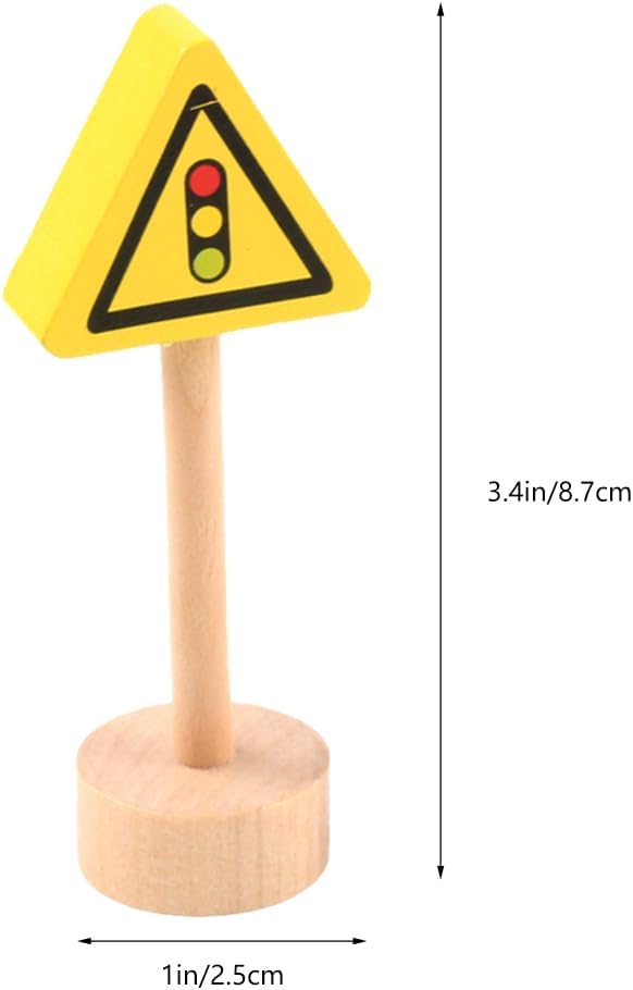 Totority Traffic Sign Toys Building Blocks and Street Signs Educational Road Sign Toy for Kids Cognitive Play Safety Rule Learning Parent-Child Interactive Play 3.42 X 0.98 X 0.98 in
