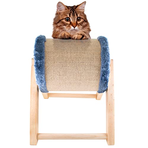 SnowTing Juguete para Gatos, Rascador Para Gatos, Juguete para Mascotas con Bola De Sisal Natural con Base Estable Ensamblaje Simple, Centro de Actividades de Juguetes Árbol Rascador Para Gatos Cover