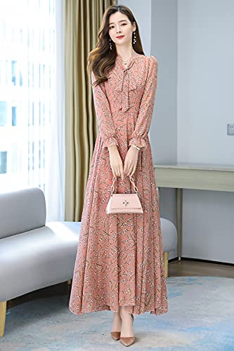 Robe mi-longue rose plissée Fly Flower pour vos sorties d'été