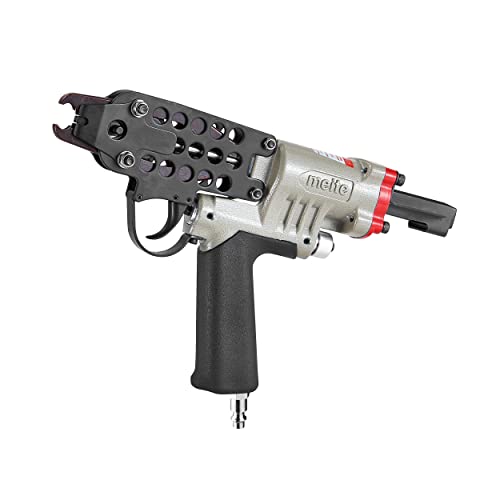 meite SC7C Pneumatic Hog Ring Gun, 15 Gauge 3/4 Crown Hog Ring Pliers, 5.5-6.0 mm Closure, Air C Ring Stapler for Mattress, Seat Assembly, Wire Cages, and Fencing