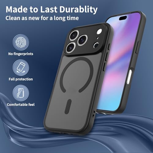 Image of Enflamo Back Cover Case for iPhone 17 Pro Polycarbonate Matte | Ultra Hybrid | Camera Bump Protection (Black)