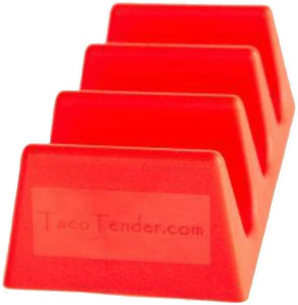 Taco Tender Holder - Plastic Red Stand - Holds 3 Tacos