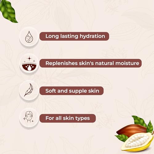 Image of Yuthika Body Lotion Cocoa Nourish 100ml Pack of 3 Body Lotion - Hydrating Moisturizer for Women & Men, Non-Irritant & Non-Sticky, 24H Hydration for Dry Skin