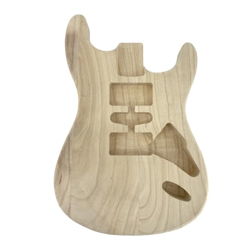 Corps guitare Paulownia HSH léger de type bolt-on pour projets lutherie DIY