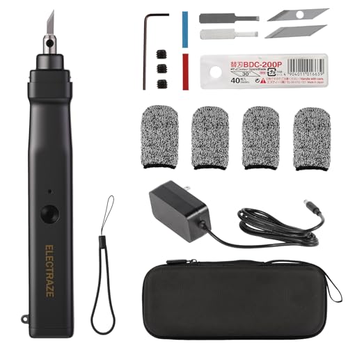 40kHz Ultrasonic Cutter Knife Includes 40 Replacement Blades - Multifunctional Sonic Knife for 3D Prints PVC Leather Plastic Resin PCB Circuit Boards