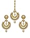 Bindhani Wedding Bridal Indian Pakistani Mang (Maang) Tikka (Tika) With Earrings Set For Women