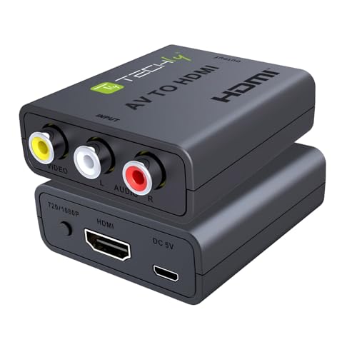 Techly 622083 Convertisseur AV 3 RCA vers HDMI Noir
