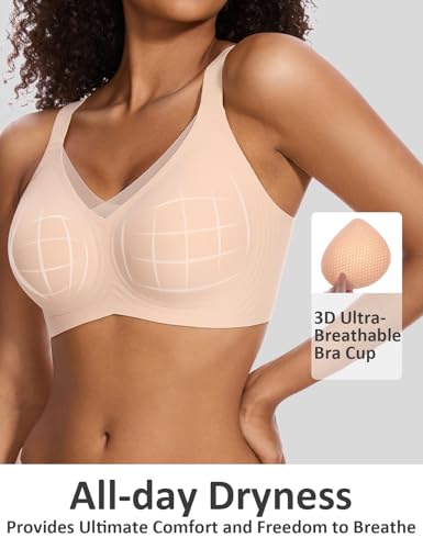 Vinfact Womens V Lace Wireless Seamless Bras No Underwire Comfort Push Up Bras Supportive Full Coverage Bralettes T Shirt Bra4