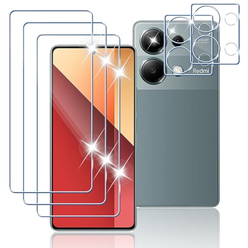 Tomooo Pellicola Protettiva Compatibile con Xiaomi Redmi Note 13 Pro 4G, Durezza 9H Vetro Temperato[3D Copertura Completaper], 2 Pezzi Antigraffio Schermo Pellicola, HD-Clear Senza Bolle