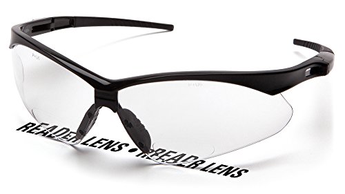 Pyramex Pmxtreme Readers Bifocal Safety Glasses Eye Protection, Clear +2.0 Bifocal Lens, Includes Cord #TOP5