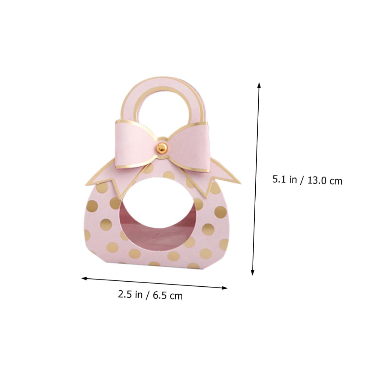 Operitacx Scatole Regalo in Carta Rosa e Manico Finestra Trasparente 50 Pezzi Scatoline Creative e Leggere per Bomboniere da Festa per Compleanni e Party