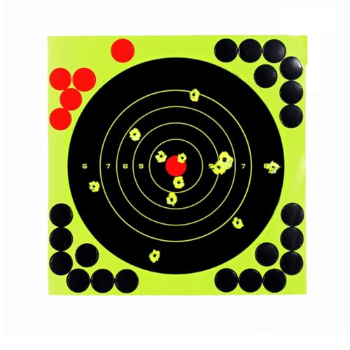 HOUSON 20PCS Selbstklebende Zielscheiben-Aufkleber, Trainingsziel Schießscheiben Stick Bogenschießen Zielscheiben Auflagen Selbstklebend Zielscheiben 20cm*20cm