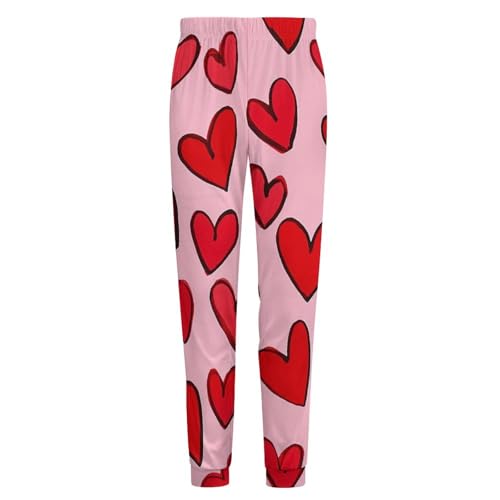 Valentine's Day Love Hearts Pattern Men's Pajama Pants Sleepwear PJ Bottoms Lounge Sleep Pant Nightwear4