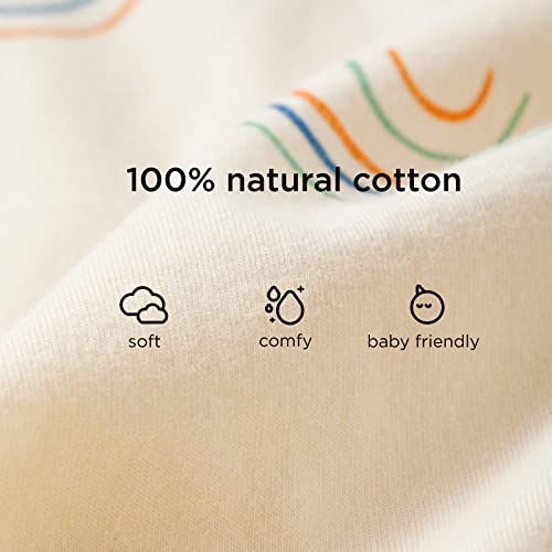 Image of Duomiaomiao 0.5 TOG Toddler Sleep Bag 6-12 Months 100% Cotton Lightweight Baby Sleep Sack with Feet, Breathable Comfy Toddler Wearable Blanket