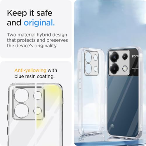 Image of Jkobi Back Case Cover for Poco X6 5G (Silicone Clear Shockproof Case | Camera Protection | Soft and Flexible)