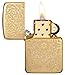 Zippo Lighter: Ornamental Filigree Pattern - Brushed Brass 49938