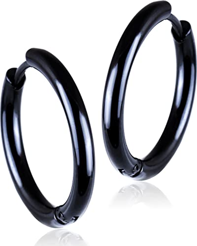 Image of Valentine Stainless Steel Multicolor Black Piercing Kaju Clip on Screw Bali Stud Pierced Earrings men boys boyfriend Alloy Hoop Stud Earring Huggie Plug Cuff Earring Tunnel Magnetic Earring KJNT13
