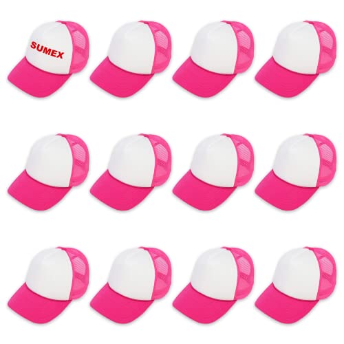 Casquette de baseball à faire soi-même Sumex : lot de 12 chapeaux de camionneur à personnaliser