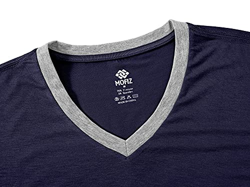 Image of MoFiz Mens Pajamas Set Short Sleeve PJ's Sleep Lounge Sleepwear Cool Pyjama Summer Sets Comfortable Lightweight