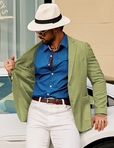 PJ PAUL JONES Mens Blazers Sport Coats Casual Lightweight Two Button Business Suit Jackets2