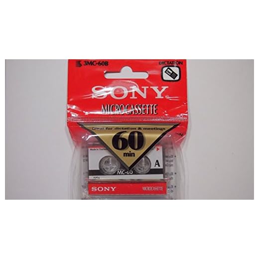 Sony 60 Minute Blank Microcassette Tapes MC-60, Set of 3