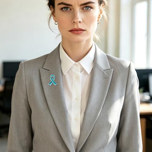Image of 6Pcs Awareness Enamel Ribbon Lapel Pins Ribbon Brooch Pin for Charity Events Survivor Campaign Party Favors Supplies
