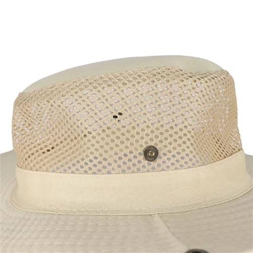 Image of Zacharias Men's Coton Blended Net Breathable Cowboy Hat ja-711 (Free Size Pack of 1)