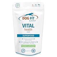 DOG FIT by PreThis® VITAL Health Futtertopping für Hunde | Mit Vitalpilzen, Superfoods & Antioxidantien für Vitalität und Wohlbefinden | Größe S bis 10 kg