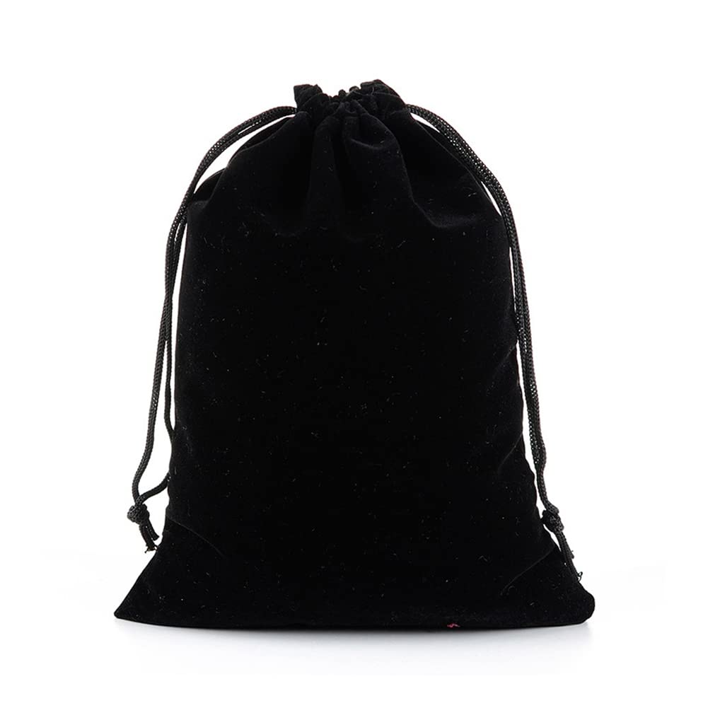 Sacchetti grandi in velluto, 10 pezzi, 30 x 40 cm, con coulisse, in velluto, per matrimoni, feste, confezioni regalo, colore nero