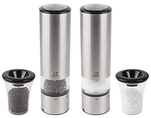 Peugeot Elis Sense Duo Electric Pepper and Salt Mill with Alpha Tray